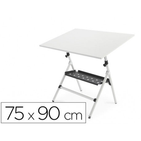 MESA DE DIBUJO ROCADA RD-175 ESTRUCTURA METALICA PLEGABLE REGULABLE EN ALTURA TABLERO 75X90 CM