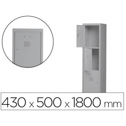 TAQUILLA METALICA ROCADA 400 1 MODULO X 3 PUERTAS GRIS 430X500X1800 MM