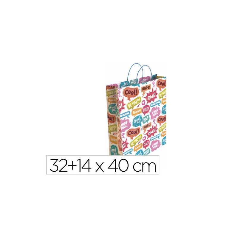 BOLSA PARA REGALO BASIKA TA2301 L 32+14X40 CM