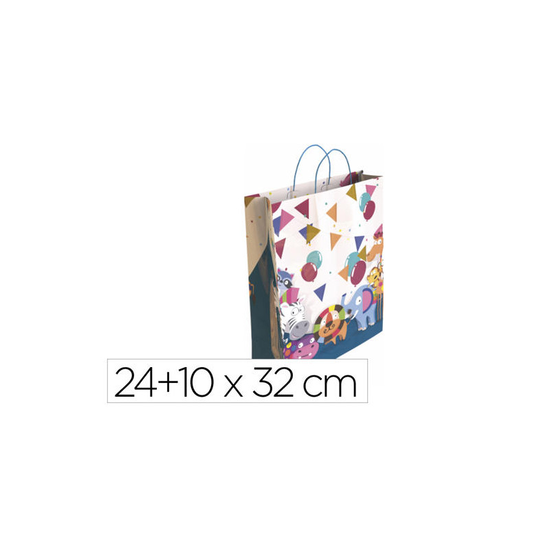 BOLSA PARA REGALO BASIKA TA2304 S BOTELLA 24+10X32 CM