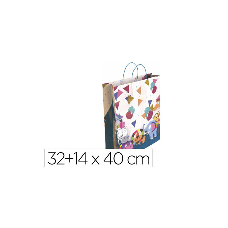 BOLSA PARA REGALO BASIKA TA2304 L BOTELLA 32+14X40 CM