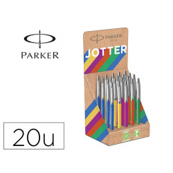 BOLIGRAFO PARKER JOTTER ORIGINALS RECYCLED A?OS 90 EXPOSITOR 20 UNIDADES CON 5 COLORES SURTIDOS