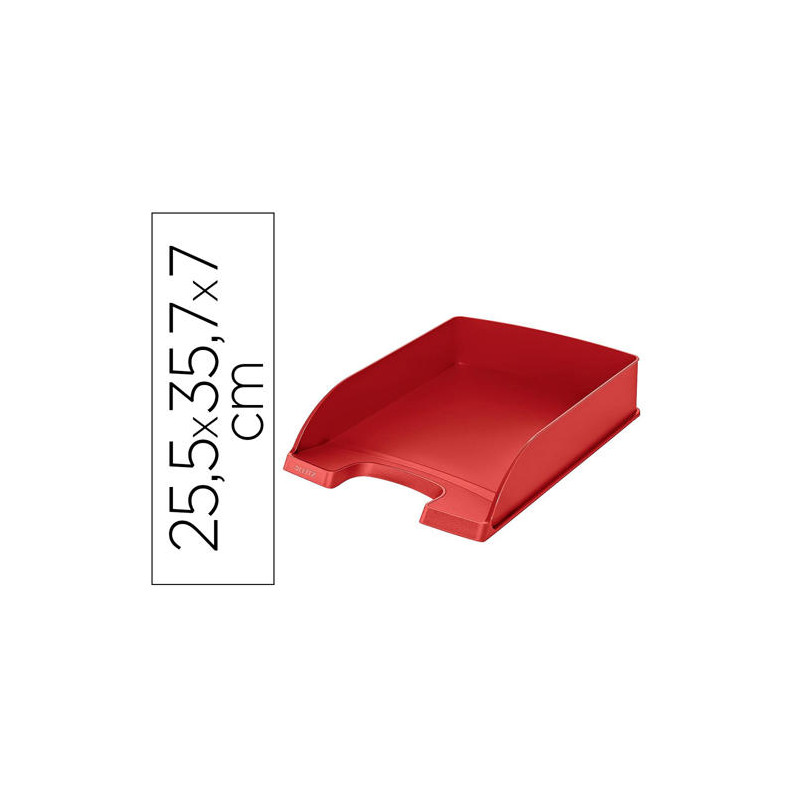 BANDEJA SOBREMESA PLASTICO LEITZ RECYCLE ROJO 255X357X70 MM