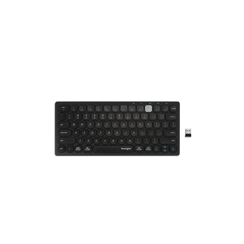 TECLADO KENSINGTON COMPACT INALAMBRICO DUAL USB 3.0 COLOR NEGRO 288X125X21 MM