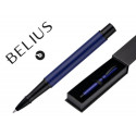 BOLIGRAFO BELIUS TURBO ALUMINIO COLOR AZUL Y NEGRO TINTA AZUL CAJA DE DISE?O