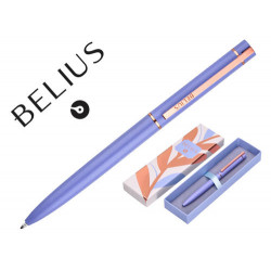 BOLIGRAFO BELIUS ROSE ALUMINIO COLOR LAVANDA/ORO ROSA TINTA AZUL CAJA DE DISE?O