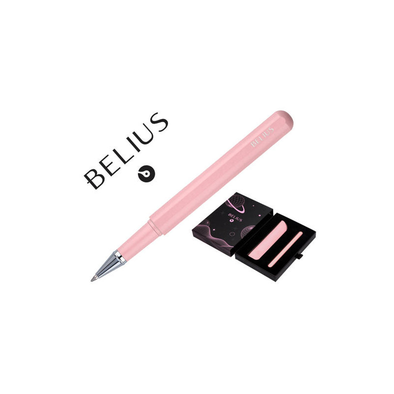 ROLLER Y FUNDA DE SIMILPIEL BELIUS SPACE B COLOR MINIMALISTA ROSA TINTA AZUL CAJA DE DISE?O