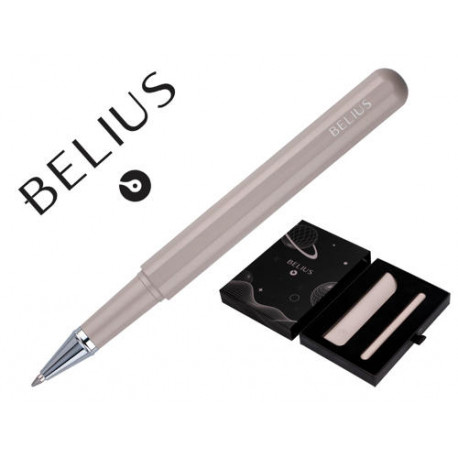 ROLLER Y FUNDA DE SIMILPIEL BELIUS SPACE B COLOR MINIMALISTA GRIS TINTA AZUL CAJA DE DISE?O