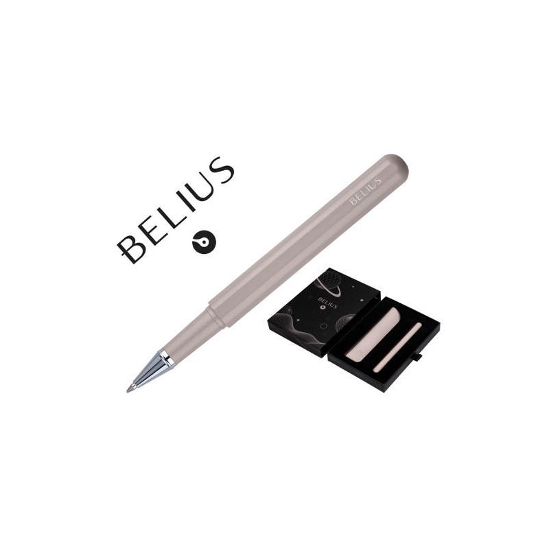 ROLLER Y FUNDA DE SIMILPIEL BELIUS SPACE B COLOR MINIMALISTA GRIS TINTA AZUL CAJA DE DISE?O