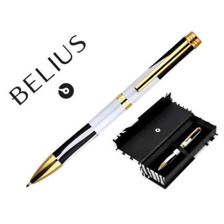 ROLLER BELIUS DUALITA CUERPO BLANCO COLOR NEGRO TINTA NEGRA CAJA DE DISE?O