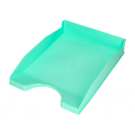 BANDEJA SOBREMESA PLASTICO Q-CONNECT VERDE MENTA OPACO 240X70X340 MM