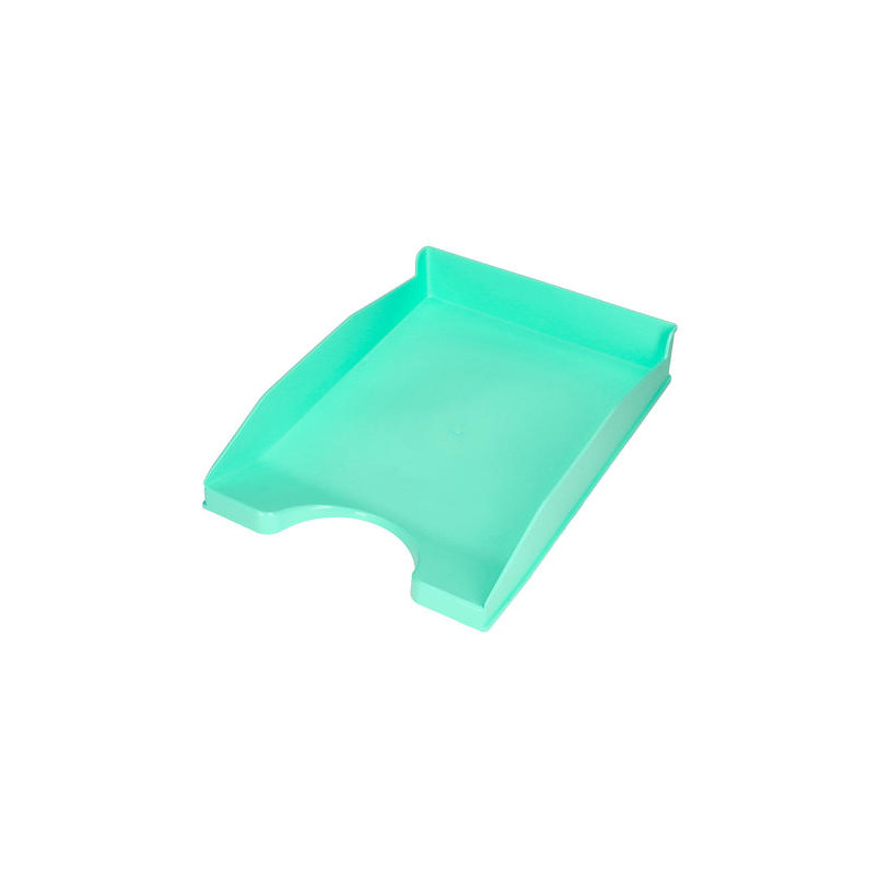 BANDEJA SOBREMESA PLASTICO Q-CONNECT VERDE MENTA OPACO 240X70X340 MM