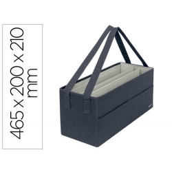 BOLSA DE TRABAJO LEITZ TELA GRIS 465X200X210 MM