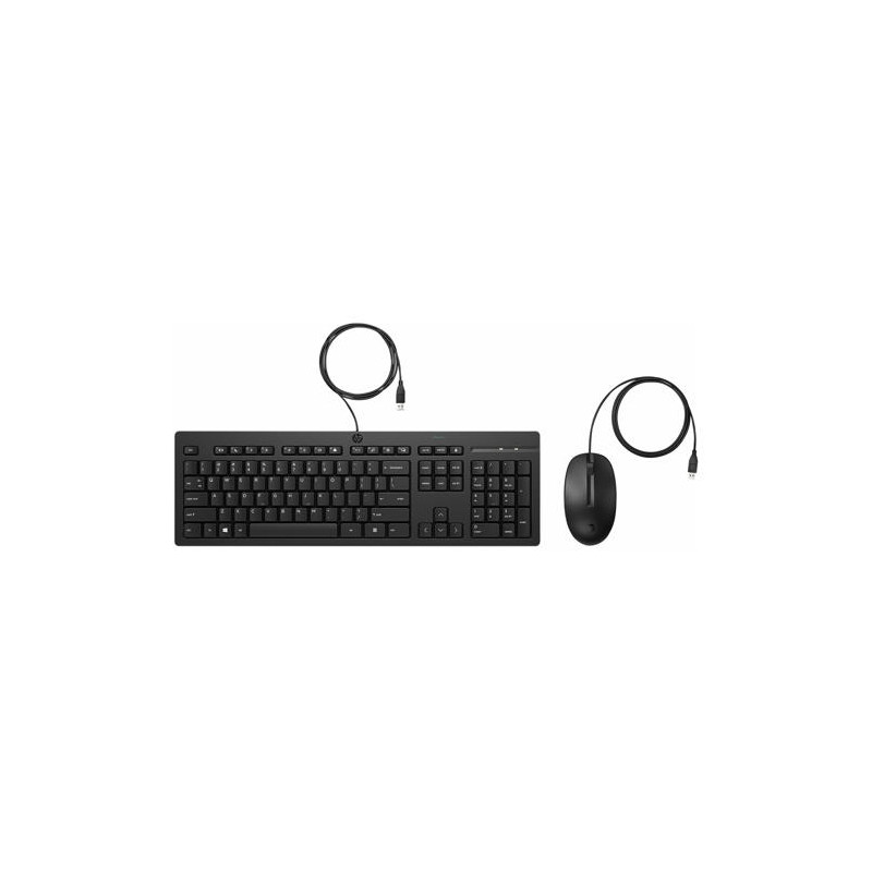 SET TECLADO + RATON HP COMBO 225 USB-A LONGITUD CABLE 180 CM COLOR NEGRO