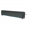 BARRA DE SONIDO Q-CONNECT PARA PC CON ILUMINACI?N LED COLOR NEGRO