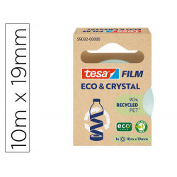 CINTA ADHESIVA TESA FILM ECO&CRISTAL TRANSPARENTE 10 MT X 19 MM