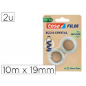 CINTA ADHESIVA TESA FILM ECO&CRISTAL TRANSPARENTE 10 MT X 19 MM BLISTER DE 2 UNIDADES