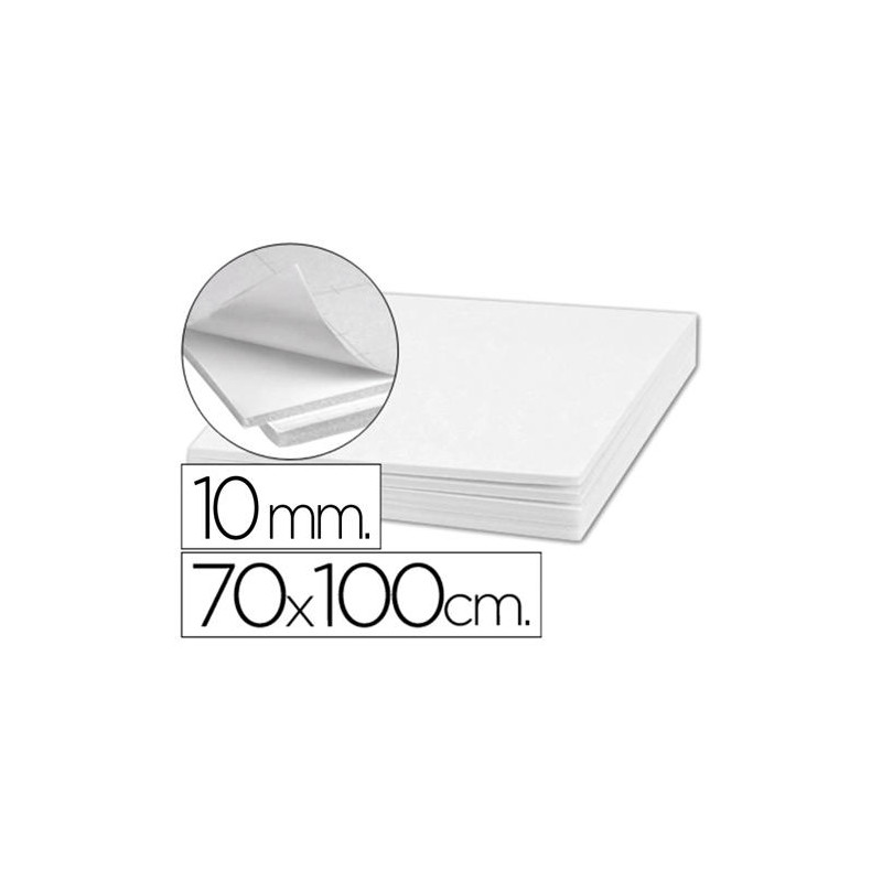 CARTON PLUMA LIDERPAPEL BLANCO DOBLE CARA 70X100CM ESPESOR 10 MM