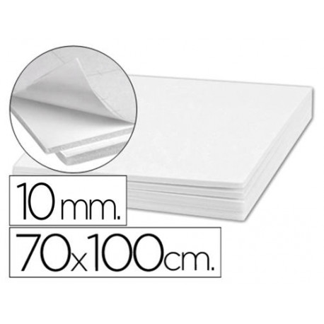 CARTON PLUMA LIDERPAPEL BLANCO ADHESIVO 1 CARA 70X100CM ESPESOR 10 MM