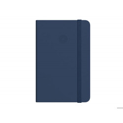 CUADERNO CON GOMILLA ANTARTIK NOTES TAPA DURA A4 HOJAS RAYAS AZUL MARINO 100 HOJAS 80 GR FSC