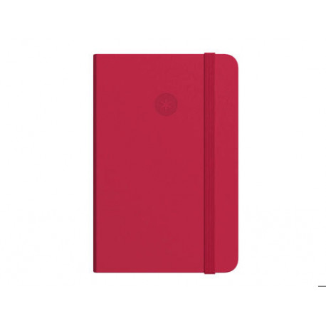 CUADERNO CON GOMILLA ANTARTIK NOTES TAPA DURA A4 HOJAS LISAS ROJO 100 HOJAS 80 GR FSC