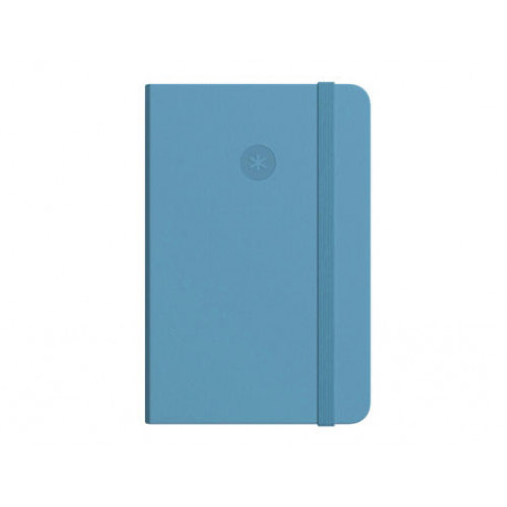 CUADERNO CON GOMILLA ANTARTIK NOTES TAPA DURA A4 HOJAS LISAS AZUL CLARO 100 HOJAS 80 GR FSC