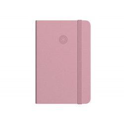 CUADERNO CON GOMILLA ANTARTIK NOTES TAPA DURA A5 HOJAS CUADRICULA ROSA PASTEL 100 HOJAS 80 GR FSC