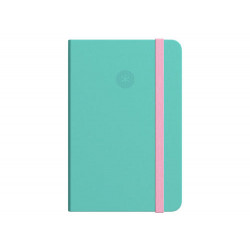 CUADERNO CON GOMILLA ANTARTIK NOTES TAPA DURA A4 HOJAS PUNTOS ROSA Y TURQUESA 100 HOJAS 80 GR FSC