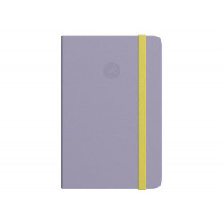 CUADERNO CON GOMILLA ANTARTIK NOTES TAPA DURA A4 HOJAS LISAS MORADO Y AMARILLO 100 HOJAS 80 GR FSC