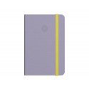 CUADERNO CON GOMILLA ANTARTIK NOTES TAPA DURA A4 HOJAS LISAS MORADO Y AMARILLO 100 HOJAS 80 GR FSC