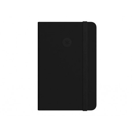 CUADERNO CON GOMILLA ANTARTIK NOTES TAPA BLANDA A6 RAYAS NEGRO 100 HOJAS 80 GR FSC