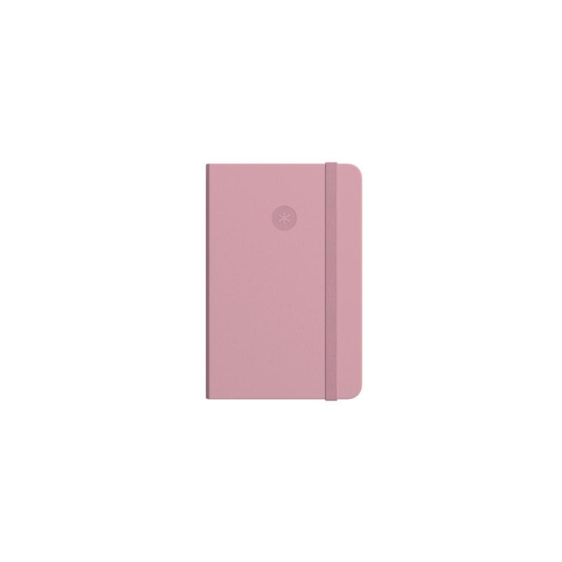 CUADERNO CON GOMILLA ANTARTIK NOTES TAPA BLANDA A5 HOJAS PUNTOS ROSA PASTEL 80 HOJAS 80 GR FSC