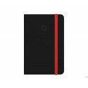 CUADERNO CON GOMILLA ANTARTIK NOTES TAPA BLANDA A6 RAYAS NEGRO Y ROJO 100 HOJAS 80 GR FSC