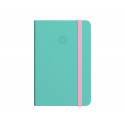 CUADERNO CON GOMILLA ANTARTIK NOTES TAPA BLANDA A5 HOJAS PUNTOS ROSA Y TURQUESA 80 HOJAS 80 GR FSC