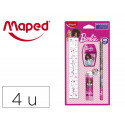 MINI SET PAPELERIA MAPED BARBIE 4 PIEZAS