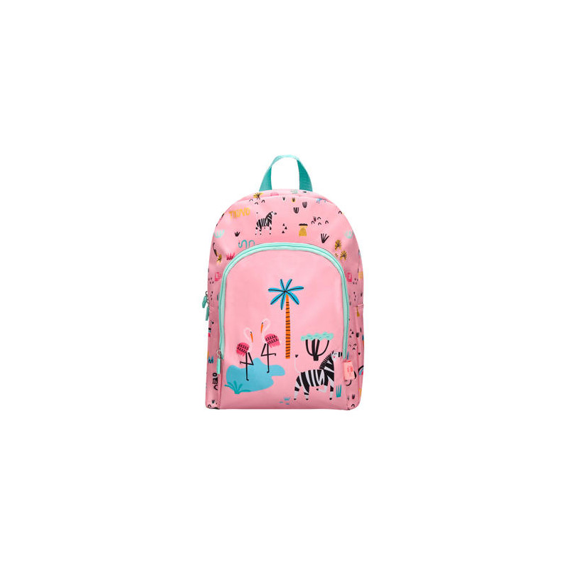 CARTERA ESCOLAR LIDERPAPEL MOC HILA INFANTIL SAFARI DISE?O CEBRA ROSA 330X100X250 MM