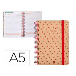 AGENDA ESCOLAR LIDERPAPEL A?O 24 - 25 ESCOLAR CLASSIC SMILE D?A P?GINA A5 TETRA