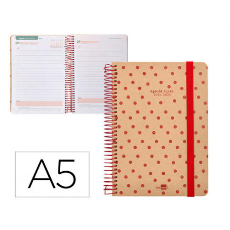 AGENDA ESCOLAR LIDERPAPEL A?O 24 - 25 ESCOLAR CLASSIC SMILE D?A P?GINA A5 TETRA