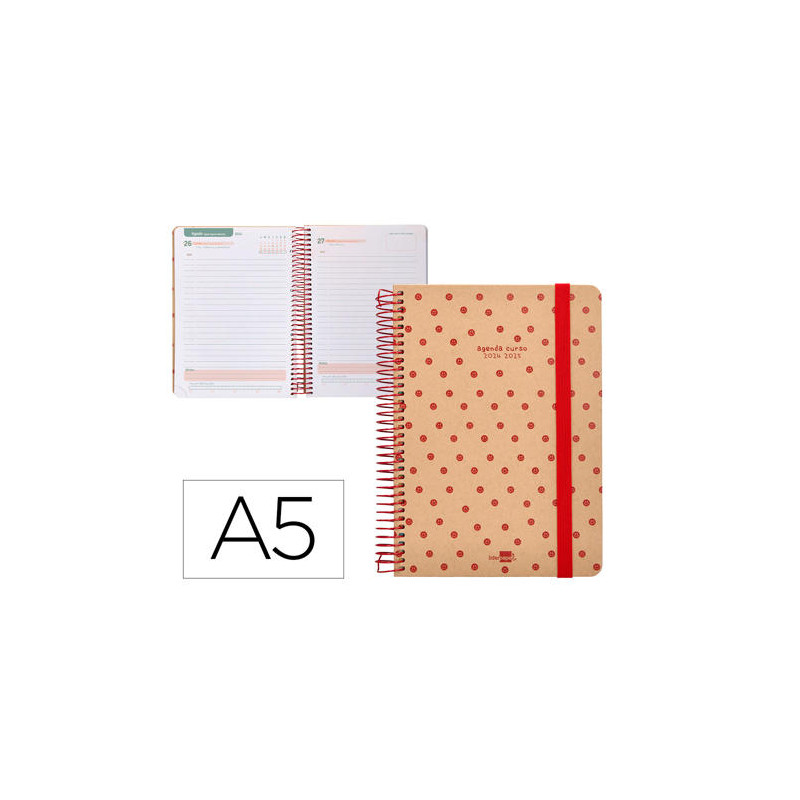 AGENDA ESCOLAR LIDERPAPEL A?O 24 - 25 ESCOLAR CLASSIC SMILE D?A P?GINA A5 TETRA