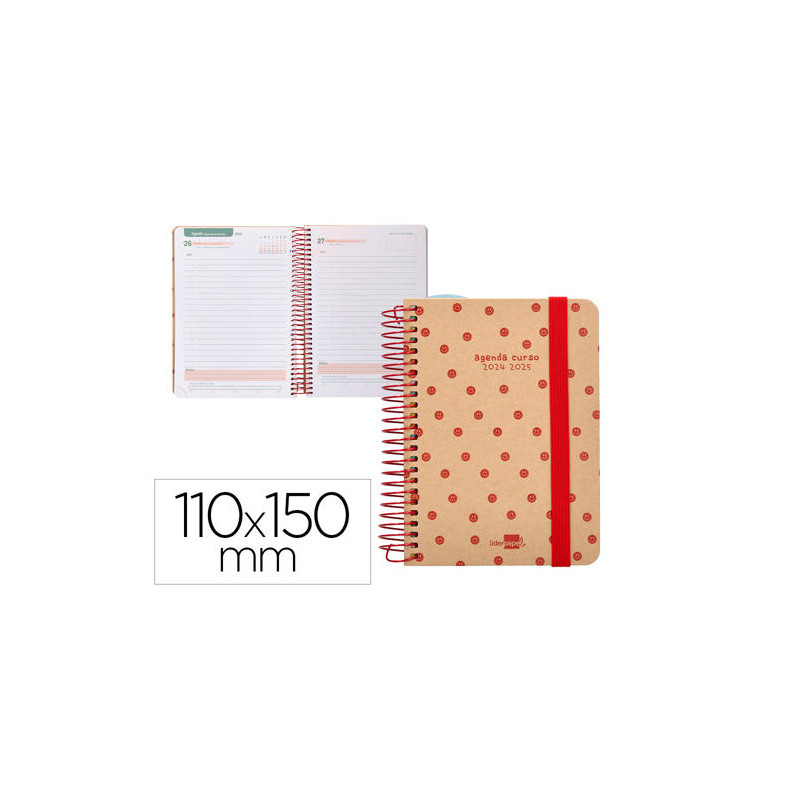 AGENDA ESCOLAR LIDERPAPEL A?O 24 - 25 ESCOLAR CLASSIC SMILE D?A P?GINA A6 TETRA