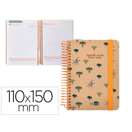 AGENDA ESCOLAR LIDERPAPEL A?O 24 - 25 ESCOLAR CLASSIC ZEBRA D?A P?GINA A6 TETRA