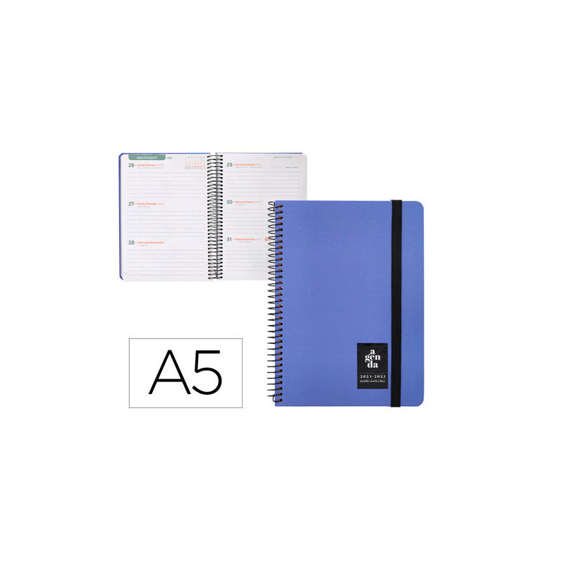 AGENDA ESCOLAR LIDERPAPEL A?O 24 - 25 CURSO CLASSIC AZUL 2 D?AS P?GINA A5