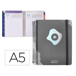 AGENDA ESCOLAR ANTARTIK A?O 24 - 25 CURSO COLECCION MAXIMAL BLACK D?A P?GINA A5