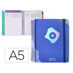 AGENDA ESCOLAR ANTARTIK A?O 24 - 25 CURSO COLECCION MAXIMAL BLUE D?A P?GINA A5