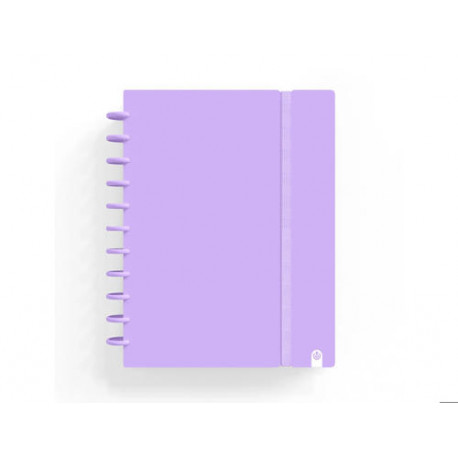 CUADERNO CARCHIVO INGENIOX FOAM A5 80H CUADRICULA MALVA PASTEL