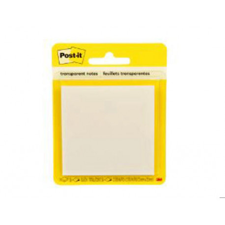 BLOC DE NOTAS ADHESIVAS QUITA Y PON POST-IT 600 TRANSPARENTE 73X73 MM CON 36 HOJAS