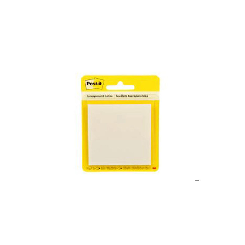 BLOC DE NOTAS ADHESIVAS QUITA Y PON POST-IT 600 TRANSPARENTE 73X73 MM CON 36 HOJAS