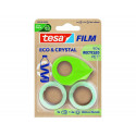 CINTA ADHESIVA TESA FILM ECO&CRISTAL TRANSPARENTE 10 MT X 19 MM BLISTER DE 2 UNIDADES + MINIPORTARRO