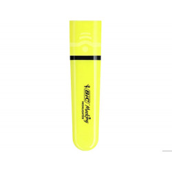 ROTULADOR BIC FLAT FLUORESCENTE AMARILLO NEON CAJA DE 12 UNIDADES