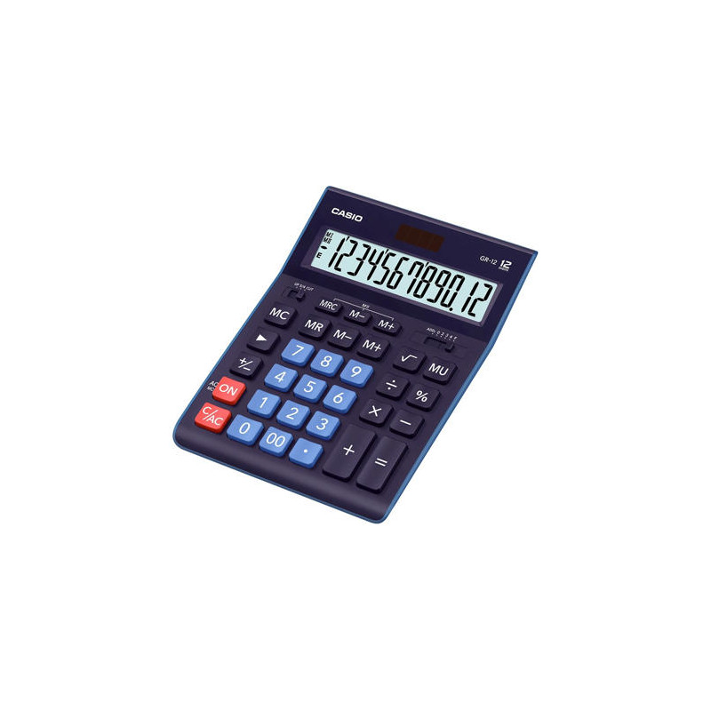 CALCULADORA CASIO GR-12-BU-W SOBREMESA 12 DIGITOS COLOR AZUL